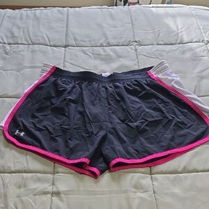 Under Armour Women's Athletic Shorts in Black and Pink